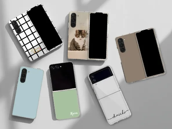 取り扱い機種国内No.1。様々なカメラ形状に対応した多様な折りたたみスマホケース