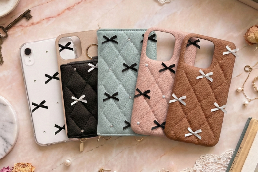 リボンシリーズのスマホケース