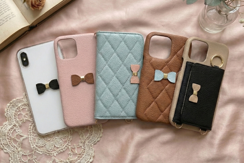 立体リボンシリーズのスマホケース