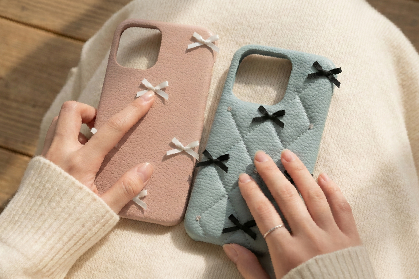 レザー、キルティングの上質な手触り