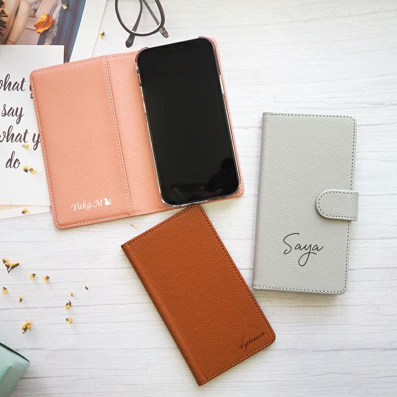 スマホケース 手帳型 全機種対応 新旧 レザーorデニム 名入れ印刷 スマホカバー イニシャル 文字入れ 名前 プリント Iphone13 12 Se 第2世代 11 Xs Xr Xsmax X 8 7 Se 6s 6 プラス スマートフォン アンドロイド ギフト 名入れ無料 メール便送料無料 受注生産 印刷