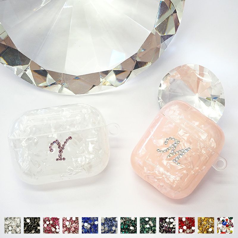 AirPods ケース 1 2 3 Pro【シェルケース×イニシャルデコ】Air